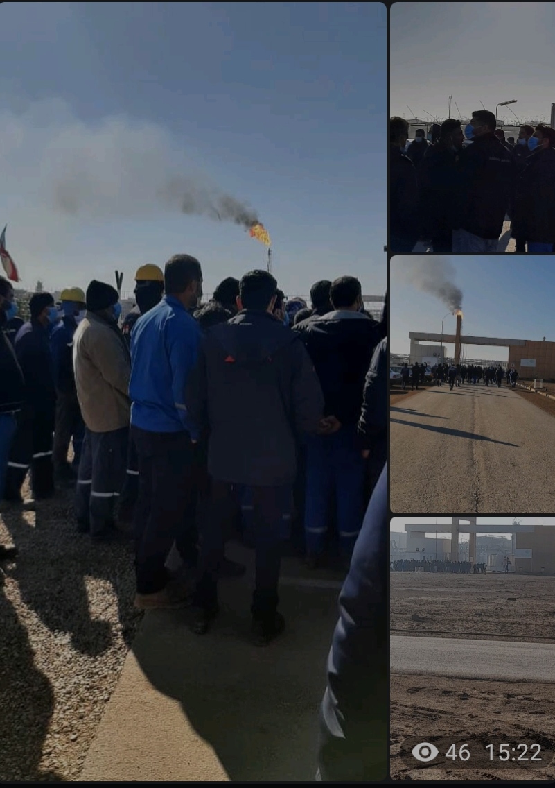 اعتصاب کارگران شرکت ایران افق شاغل در میدان نفتی یادآوران شهر هویزه